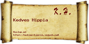 Kedves Hippia névjegykártya
